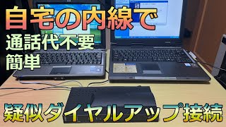 自宅で内線ダイヤルアップ接続