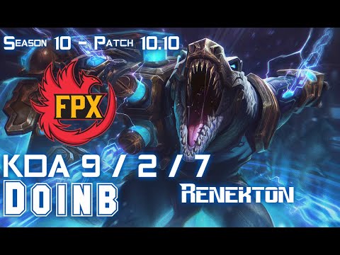 FPX Doinb RENEKTON vs KASSADIN Mid - Patch 10.10 KR Ranked