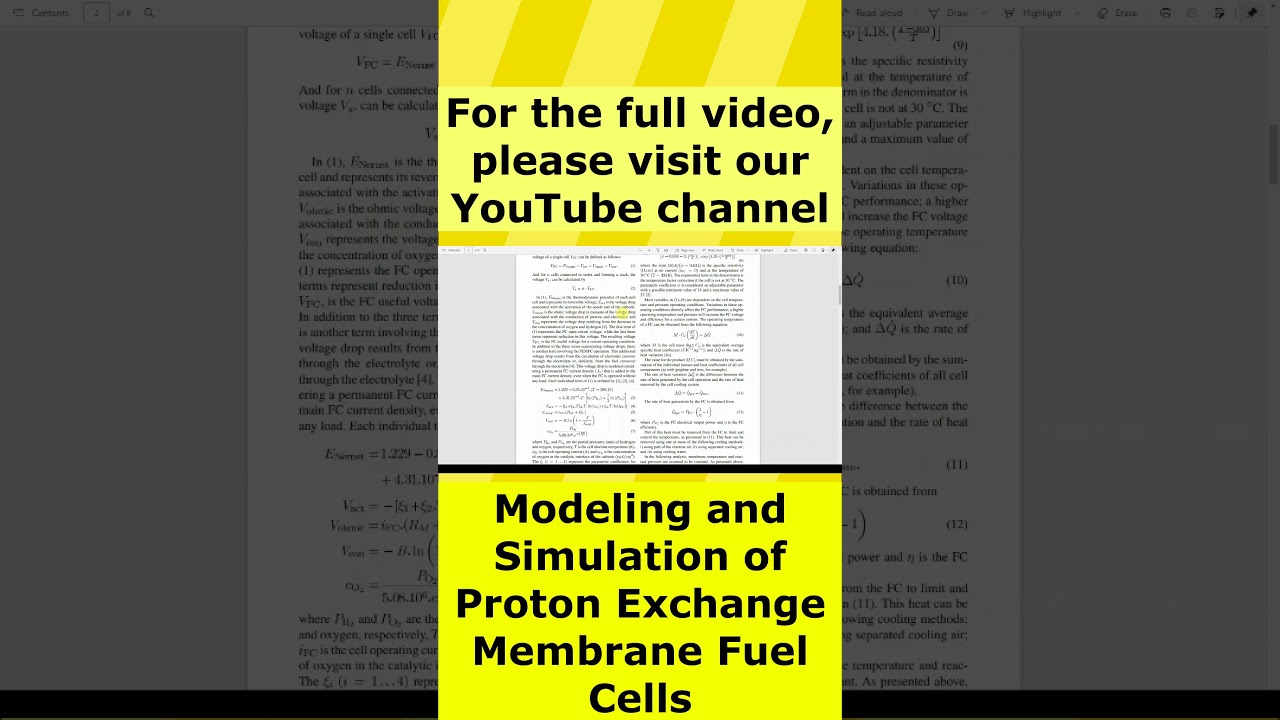 Modeling and Simulation of Proton Exchange Membrane Fuel Cells