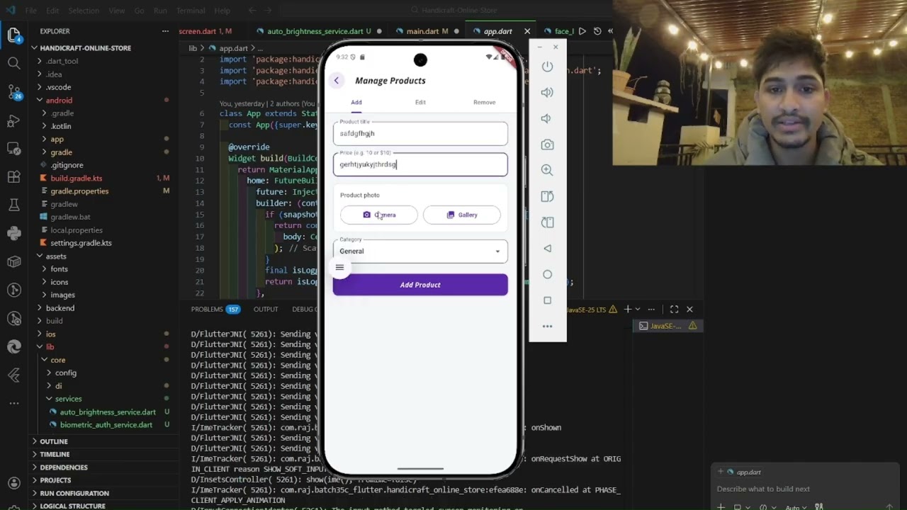 Handicraft Online Store Based on Flutter with code ( Shopping app using Flutter ) 