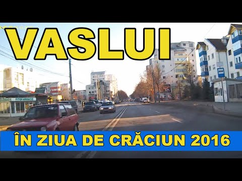 Orasul VASLUI de Craciun 2016 intrare dinspre Negresti pe traseul Calugareni - Traian video Full HD