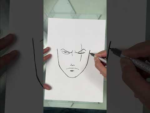 #tutodessin de #roronoazoro 😁 #onepiece #dessinfacile #dessindebutant #apprendreadessiner #manga