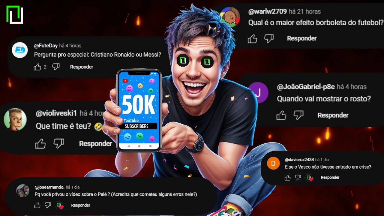 O FUTEBOL daqui há 30 ANOS, Messi x CR7 e MEU ROSTO - Trave Responde Especial 50k