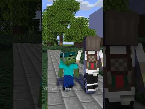 Building Bridges Baby Zombie's Acts of Kindness in Monster School - Minecraft Animation #shorts