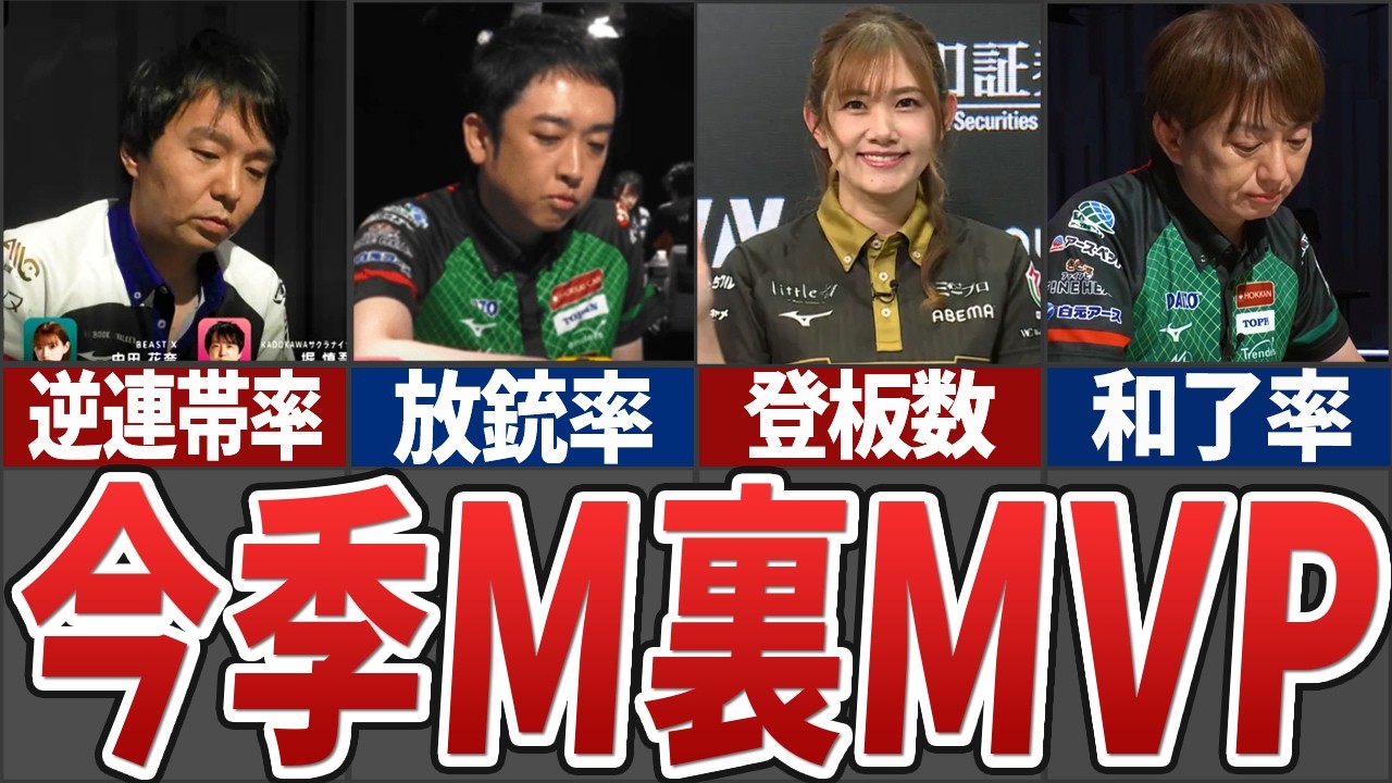 今シーズンのMリーグの裏のMVPをまとめてみた【Mリーグ解説】