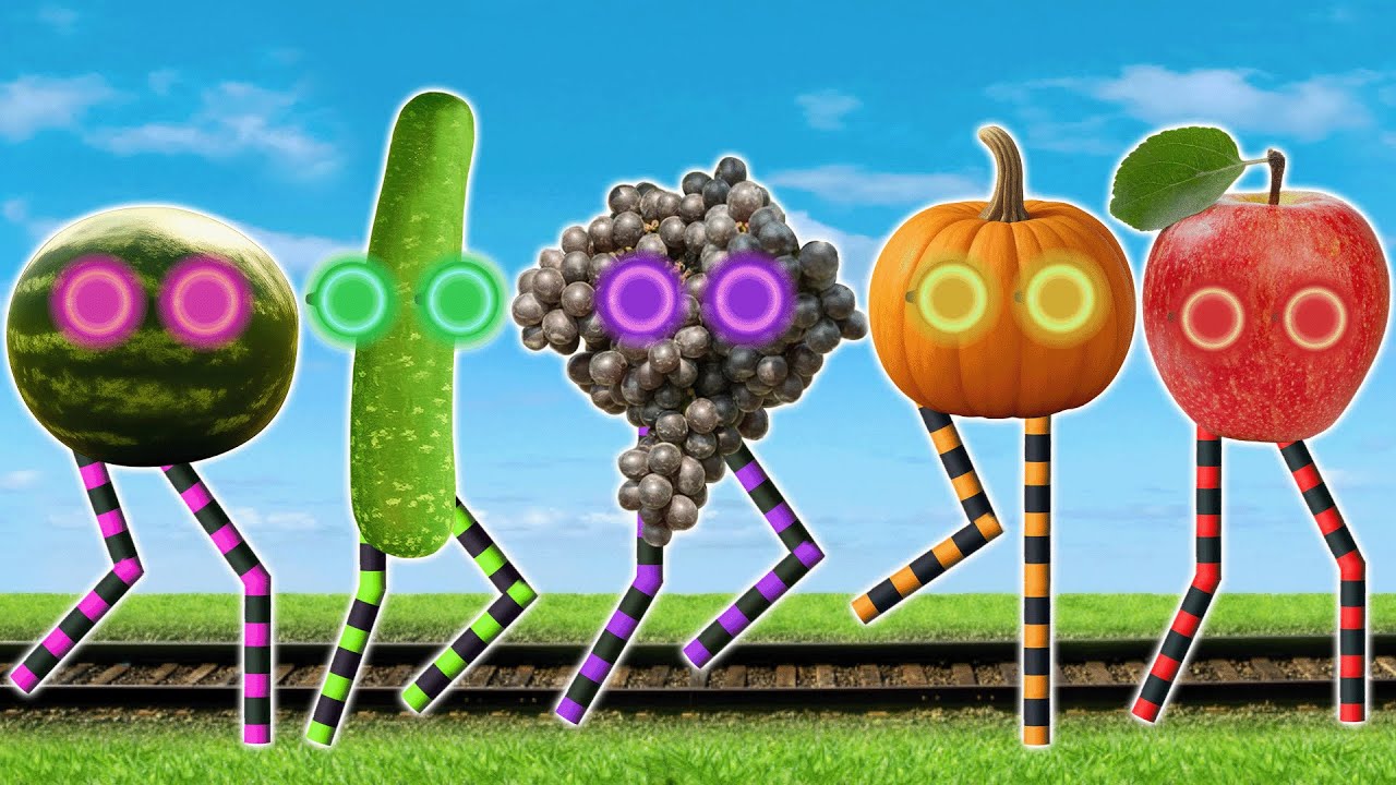 【 踏切アニメ 】鉄の標識はどこにでもある🍉🥥 🍎 Fumikiri Railroad Crossings Meme