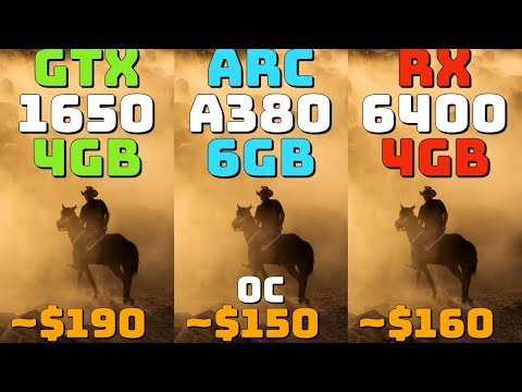 ARC A380 vs GTX 1650 vs RX 6400 - Test in 8 Games