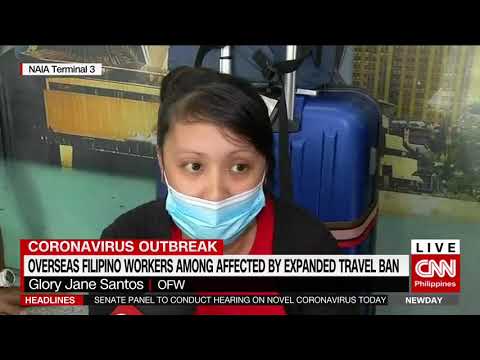 海外菲律賓工人受擴大的旅行禁令的影響 (Overseas Filipino Workers among affected by expanded travel ban)