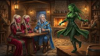 A Human Warrior And Two Orc Girls Were Cheering ..Until The Orc Dancer Fell And Exposed Her Identity