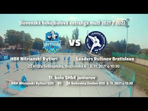Pozvánka - Nitrianski Rytieri VS Leaders Ružinov Bratislava 6. 11. 2021 o 10:30