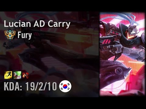 Lucian AD Carry vs Twitch - Fury - KR Challenger Patch 6.9