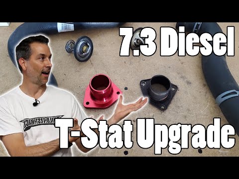 Thermostat and Upper Radiator Hose Replacement - Ford 7.3 Diesel