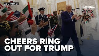 Children cheer for Trump at UAE state dinner arrival