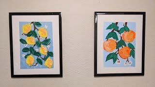 3d Texture Painting | Lemon Knife painting