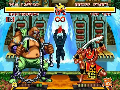 Samurai Spirits (PS1) Playthrough - Earthquake - Hardest Difficulty - No Continues