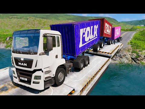 Mobil vs Trembling Bridge #1 in BeamNG Drive | Leandro BeanNG