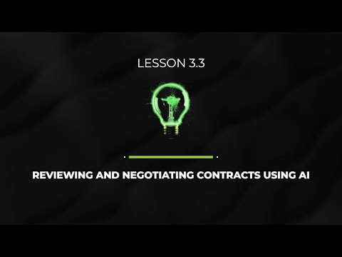 Supporting Contract Negotiation with AI (AI for Small Businesses Course)