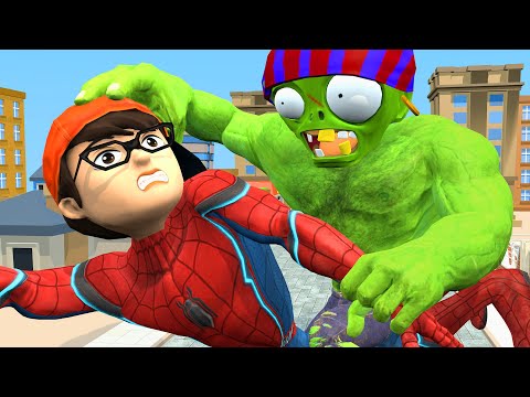 Scary teacher 3D SpiderNick vs Giant ZombieHulk Avengers - Nick love Tani Funny animation