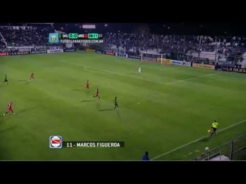 Gol de Figueroa. San Martín 1 - Argentinos 0. Fecha 9. Torneo Primera B Nacional 2014. FPT
