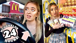 I ate ONLY MCDONALDS food for 24 HOURS! FAST FOOD FOR A DAY CHALLENGE!