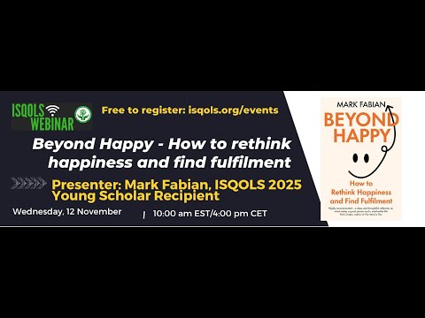 ISQOLS Webinar, 