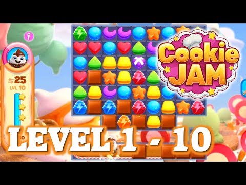 Cookie Jam Blast Level 1 - 10