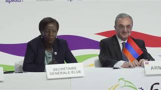 Remarks of Foreign Minister Mnatsakanyan at the closing press conference of the Summit of La Francophonie