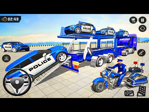 Police Robot Car Transport Truck - Police Plane Transporter - Android Gameplay