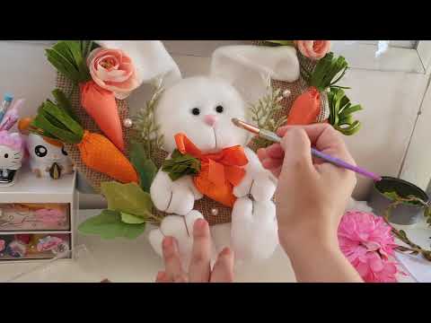 STEP BY STEP EASTER BUNNY WREATH DOOR DECORATION