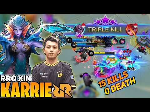 Unkillable ! 8 Min Maks Level Fast Leveling [ Top Global Karrie ] By RRQ XIN. - Mobile Legends