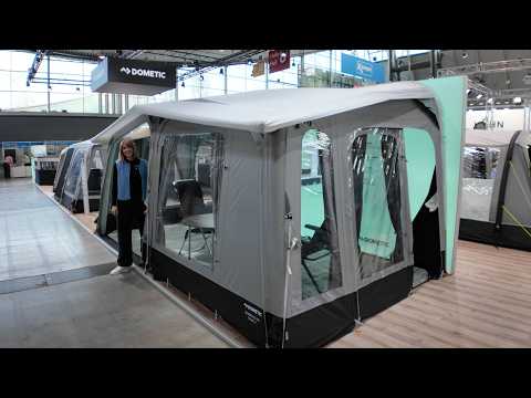 IN 5 min. aufgebaut 😁 9m STURMSICHERES CAMPING LUFTVORZELT Dometic Residence AIR Tour