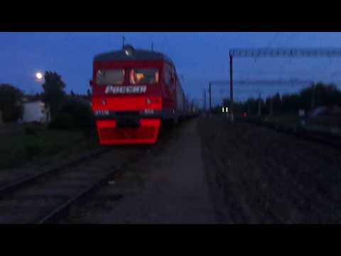 Электропоезд Ленинградской области 8-39: ЭТ2М 050 "Россия" Лужское направление (27.06.18)