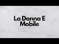 La Donna E Mobile Instrumental Rigoletto