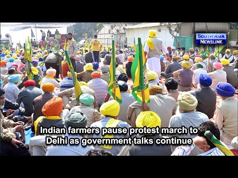 Indian farmers pause protest march to Delhi as government talks continue