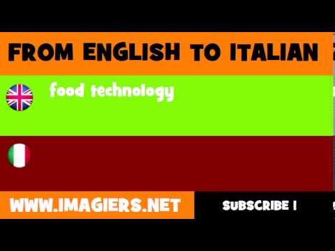 How to say food technology in Italian