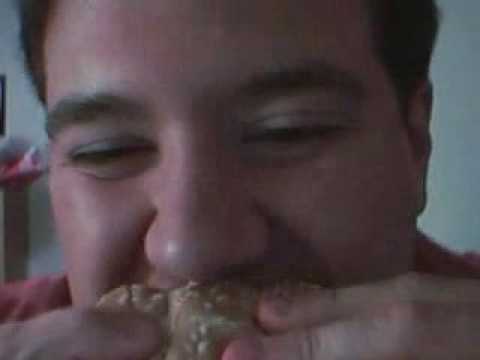 Me indulging in the graceful art of eating a angus burger