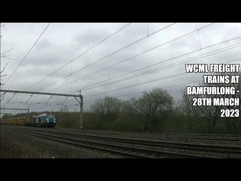 WCML Freight Trains at Bamfurlong - 28th March 2023