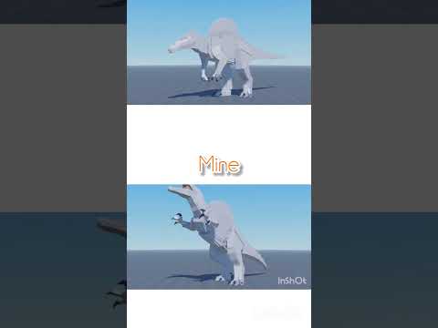 original Vs my Jurassic blocky spinosaurus roar comparison
