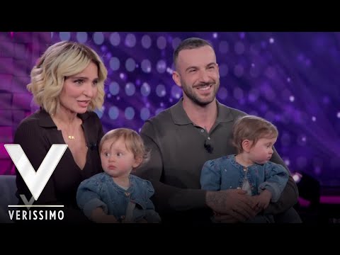 Verissimo - Andreas Muller and Veronica Pepparini's daughters enter the studio