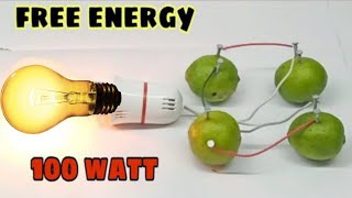 How to make free energy with lemon | making electricity from vegetable | Mini homemade generator