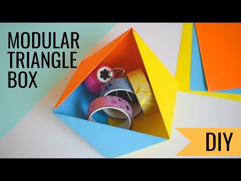 DIY Origami Storage Box | Handmade Origami Crafts | Back to School Organizer #origamicraftsdiy
