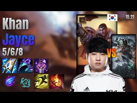 Khan Top Jayce vs Tryndamere lol KR solo rank Full Game 15.21 | 칸 제이스 vs 트린다미어