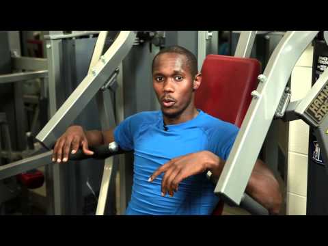 Part of a video titled Vertical Chest Press : Workout Techniques - YouTube