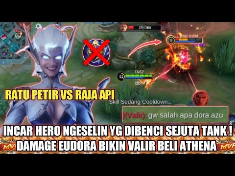 INCAR HERO NGESELIN YANG DIBENCI SEJUTA TANK !!! BUILD EUDORA TERSAKIT 2023 - EUDORA GAMEPLAY - MLBB