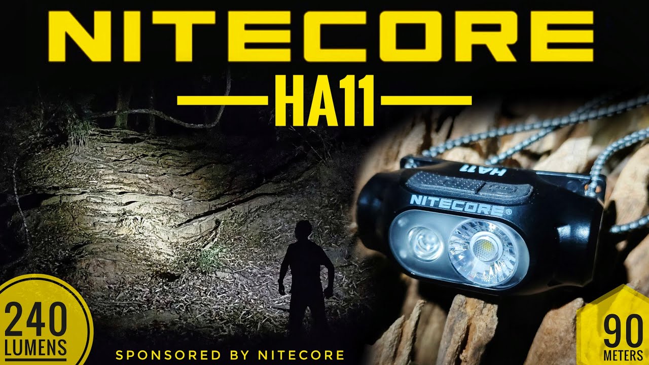 Nitecore - HA11 - Lampe frontale ultra compacte alimentee par 1 pile AA -  240 lumens et 90 metres - Torche a Led