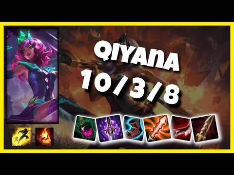 KOREAN Challenger Qiyana MID (10/3/8) vs AKALI Gameplay Replay - Patch 10.20