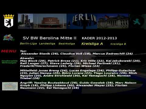 SV BW Berolina Mitte II Kader 2012-2013 Kreisliga A 2.Abteilung