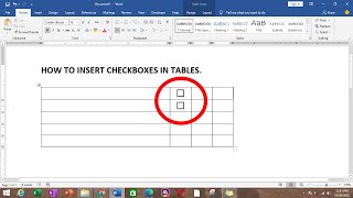 How to Insert Checkboxes in Microsoft Word Table
