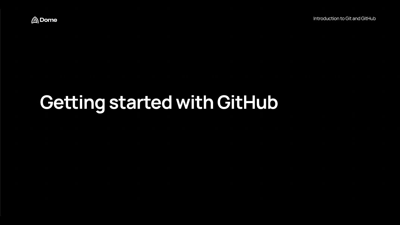 Getting started with GitHub