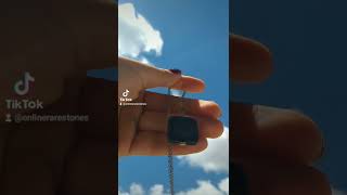 Doğal Taş Mavi Kuvars Kolye